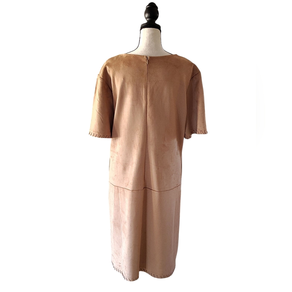 Catherine Malandrino Faux Suede Dress NEW Size 16 - Picture 2 of 6